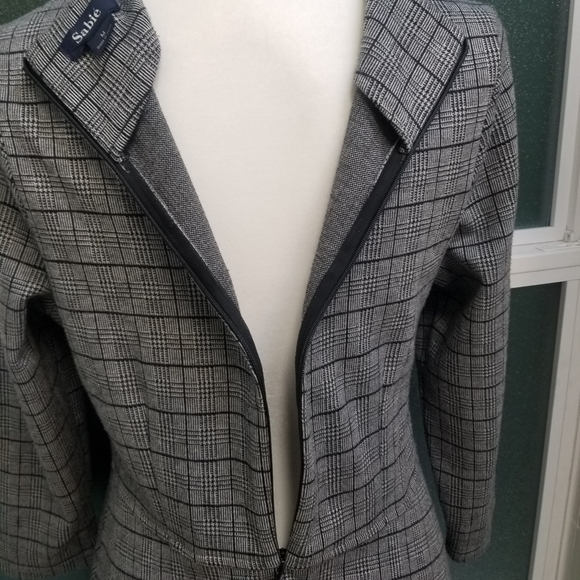 Sabie Plaid A-Line Knit Dress Size Medium - Picture 5 of 8